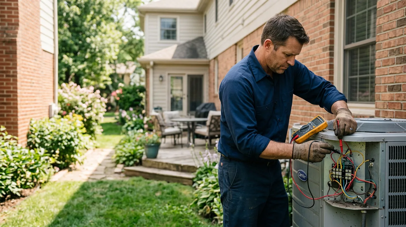 HVAC technician working near Asbury, IA